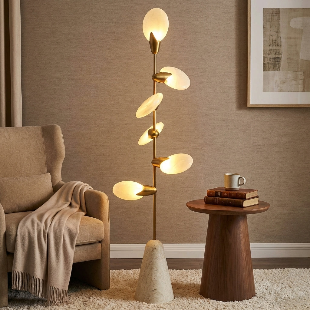 Morylighting Aura Petal Floor Lamp - American master bedroom corner