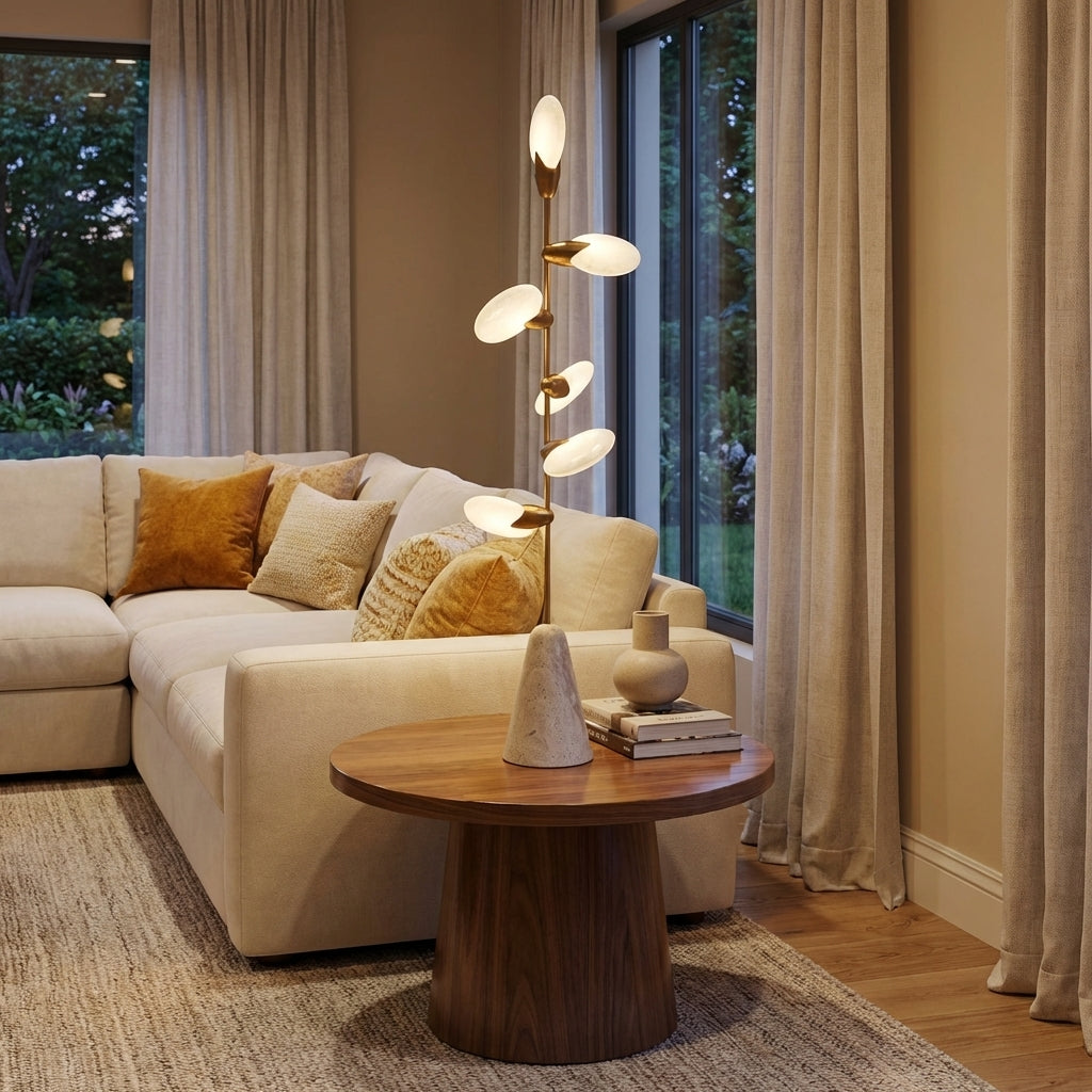 Morylighting Aura Petal Floor Lamp - American family room