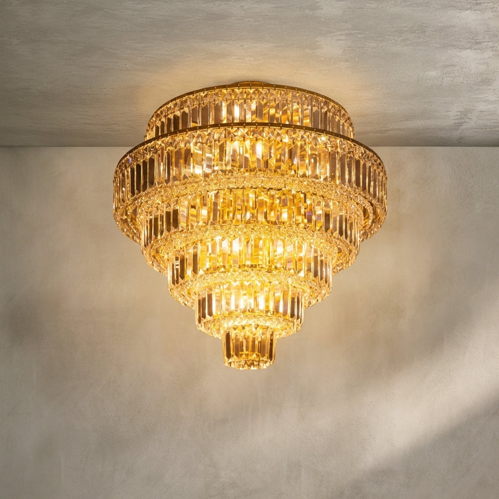 Morylighting Grand Lumina K9 Crystal Round Chandelier - Background Shot