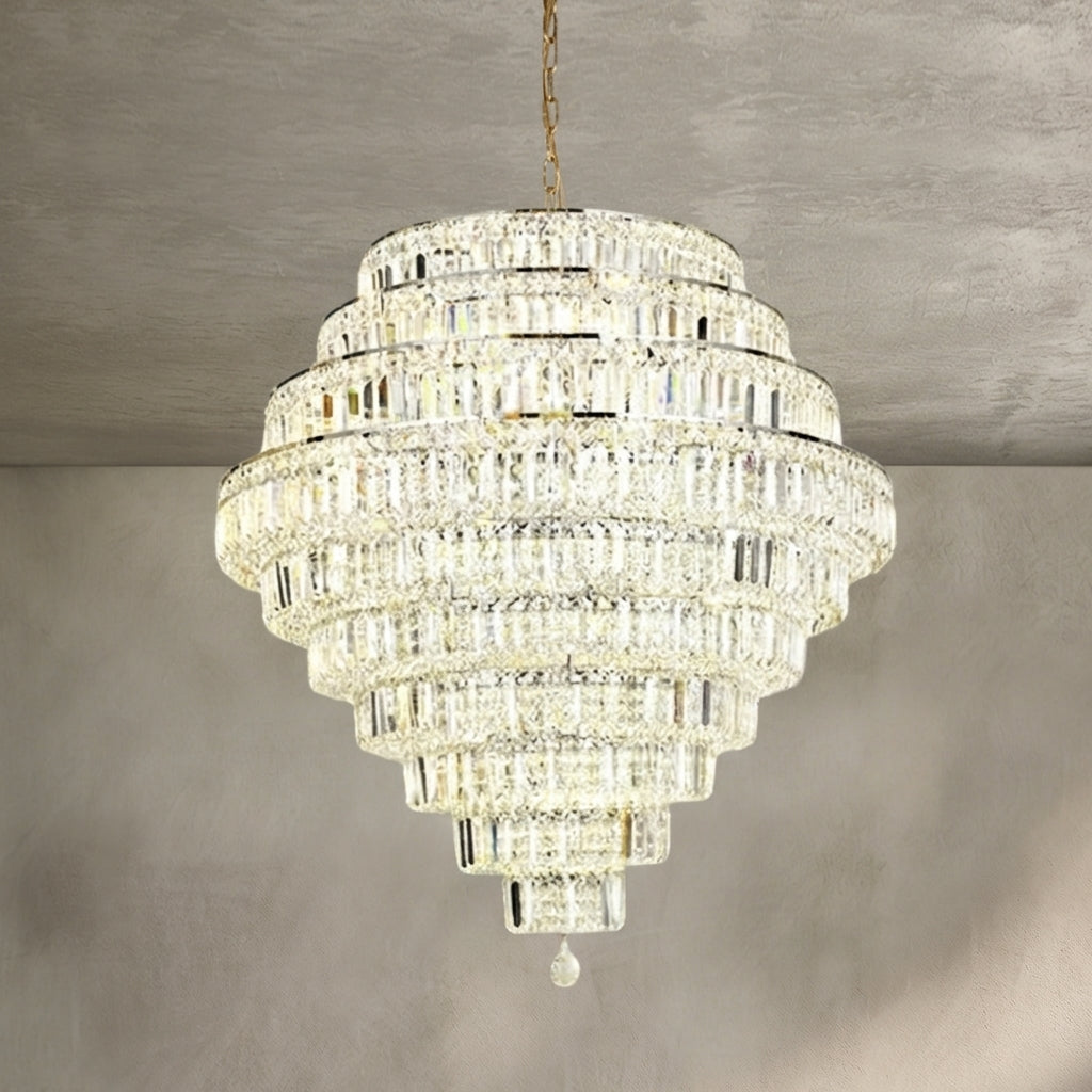 Morylighting Grand Lumina K9 Crystal Round Chandelier - Background Shot