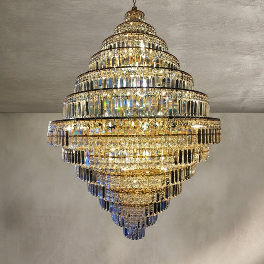 Morylighting Grand Lumina K9 Crystal Round Chandelier - Background Shot
