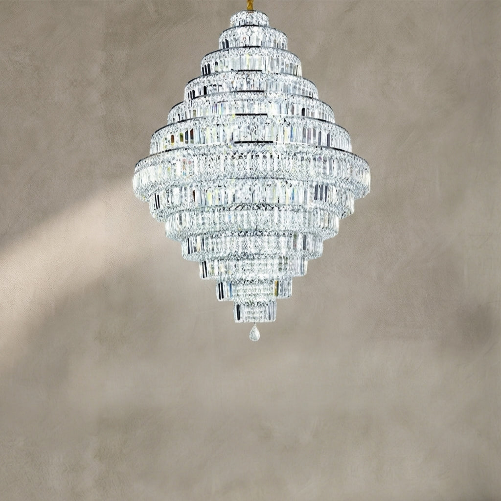 Morylighting Grand Lumina K9 Crystal Round Chandelier - Background Shot