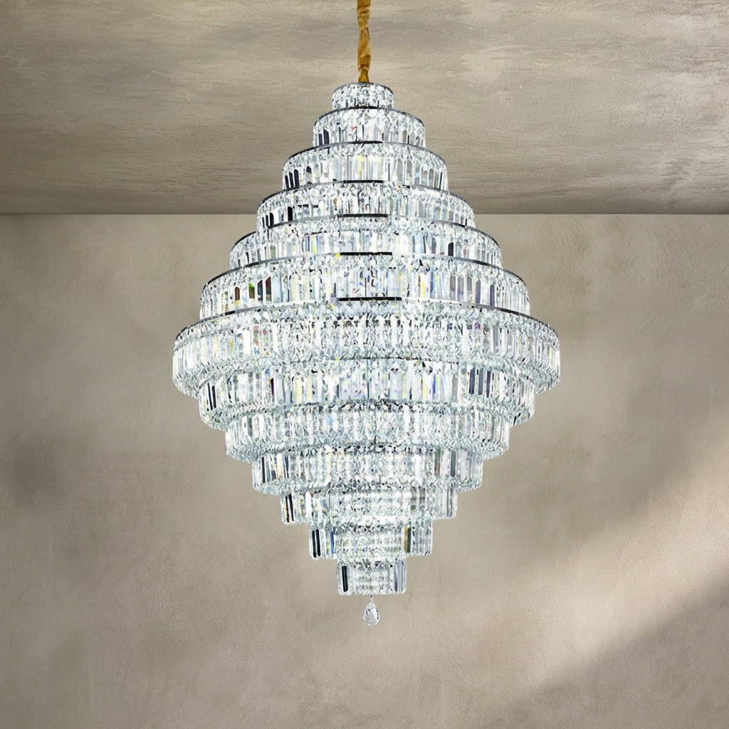 Morylighting Grand Lumina K9 Crystal Round Chandelier - Background Shot