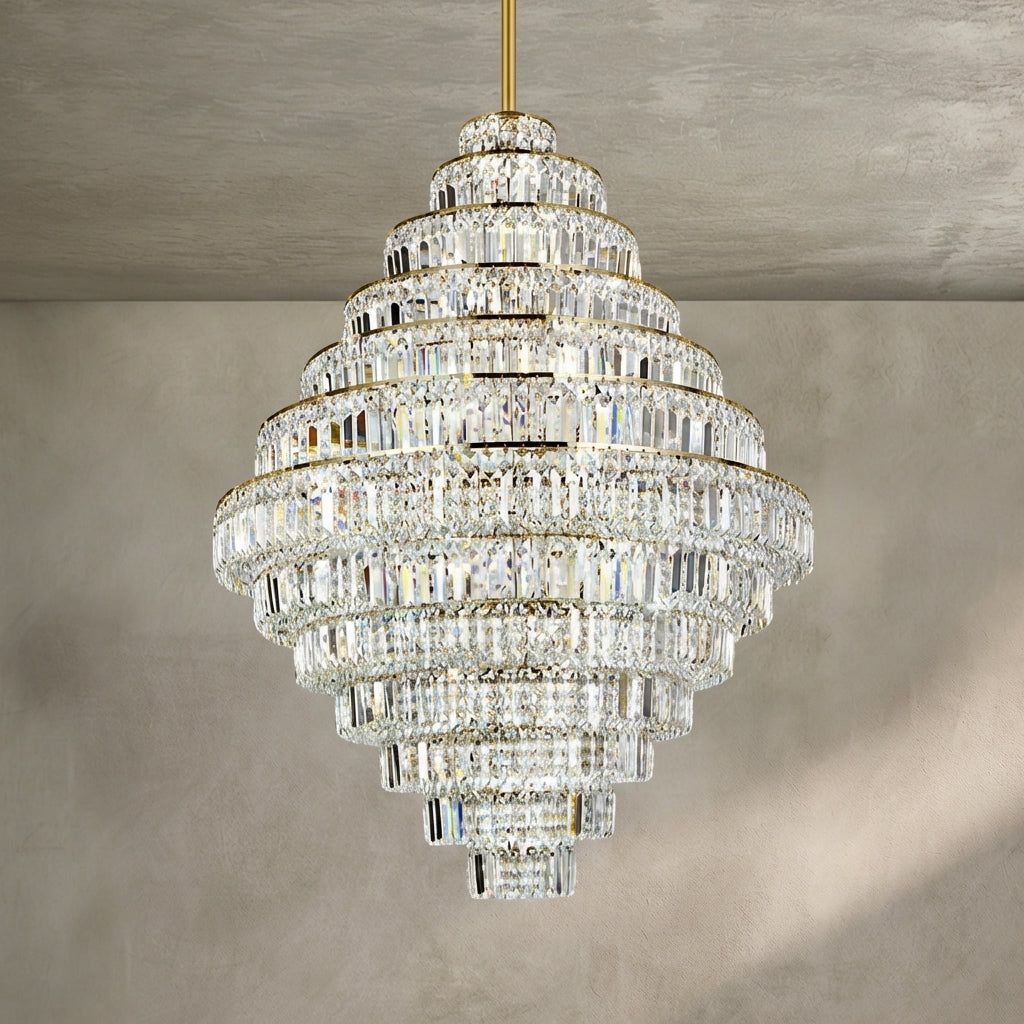 Morylighting Grand Lumina K9 Crystal Round Chandelier - Background Shot