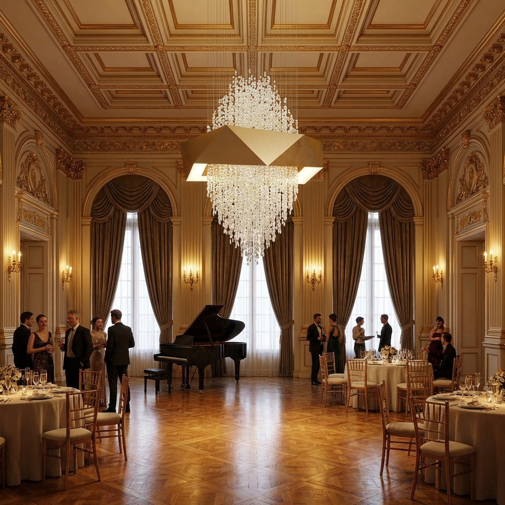 Morylighting Opulent Grandeur Crystal Pendant Chandelier - American ballroom or formal entertaining space