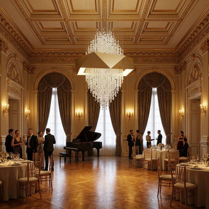 Morylighting Opulent Grandeur Crystal Pendant Chandelier - American ballroom or formal entertaining space