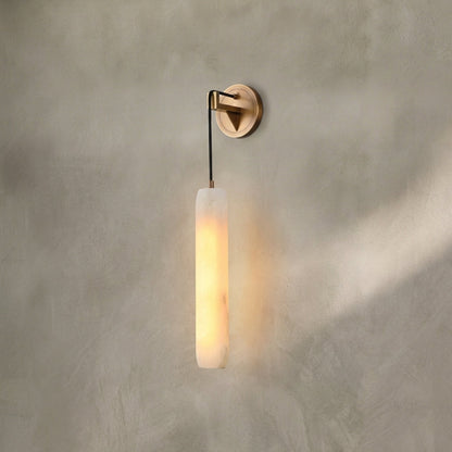 Morylighting Veridian Alabaster Flute Wall Sconce - Background Shot