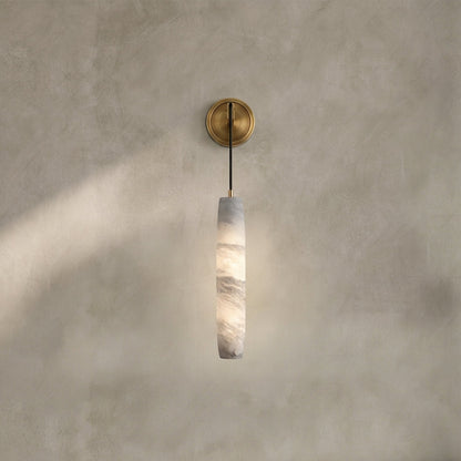 Morylighting Veridian Alabaster Flute Wall Sconce - Background Shot