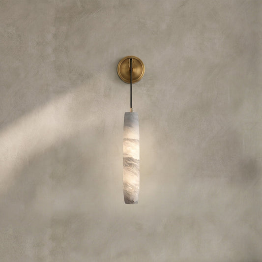 Morylighting Veridian Alabaster Flute Wall Sconce - Background Shot