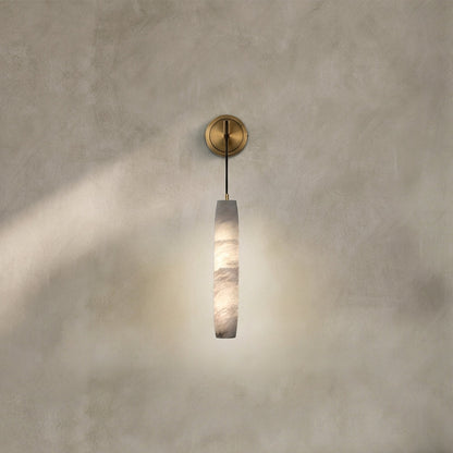 Morylighting Veridian Alabaster Flute Wall Sconce - Background Shot