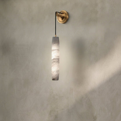 Morylighting Veridian Alabaster Flute Wall Sconce - Background Shot
