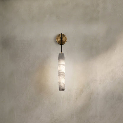 Morylighting Veridian Alabaster Flute Wall Sconce - Background Shot