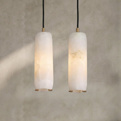 Morylighting Veridian Alabaster Flute Wall Sconce - Background Shot