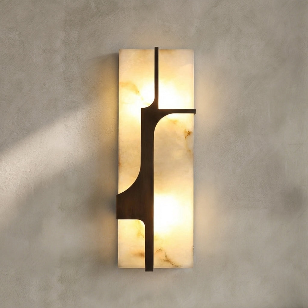 Morylighting Luminous Alabaster Wall Sconce - Background Shot