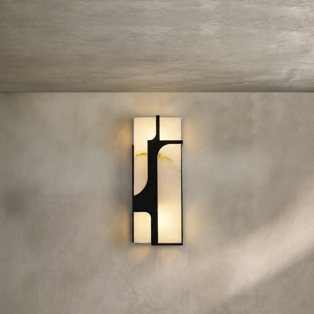 Morylighting Luminous Alabaster Wall Sconce - Background Shot