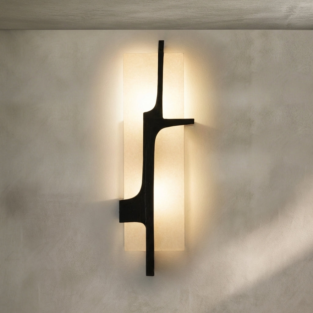 Morylighting Luminous Alabaster Wall Sconce - Background Shot