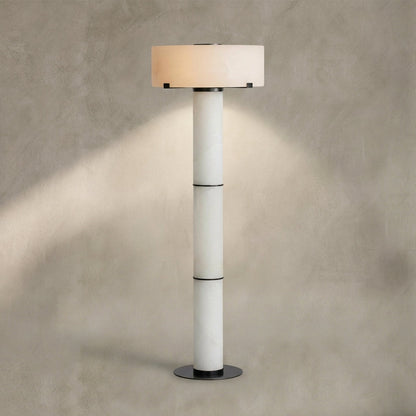 Morylighting Veridian Alabaster Stone Floor Lamp 64''H - Background Shot