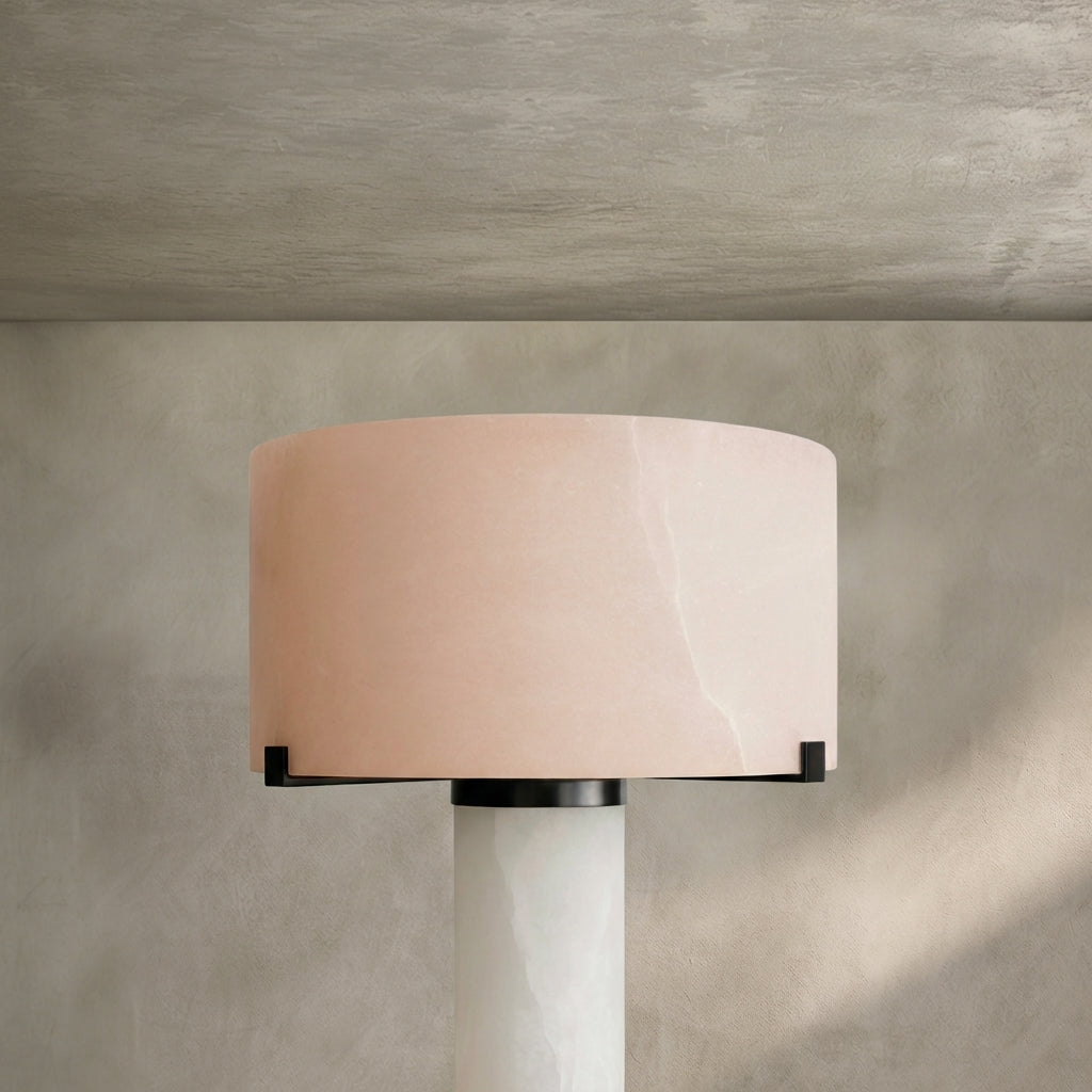 Morylighting Veridian Alabaster Stone Floor Lamp 64''H - Background Shot