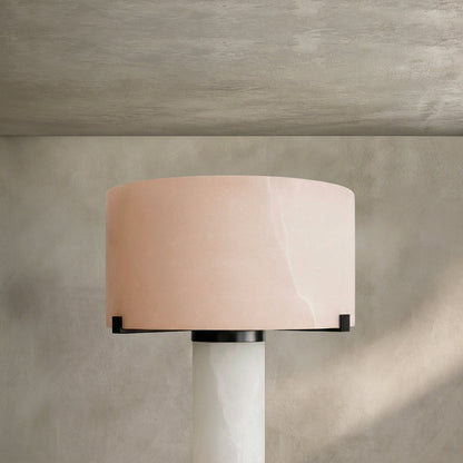 Morylighting Veridian Alabaster Stone Floor Lamp 64''H - Background Shot