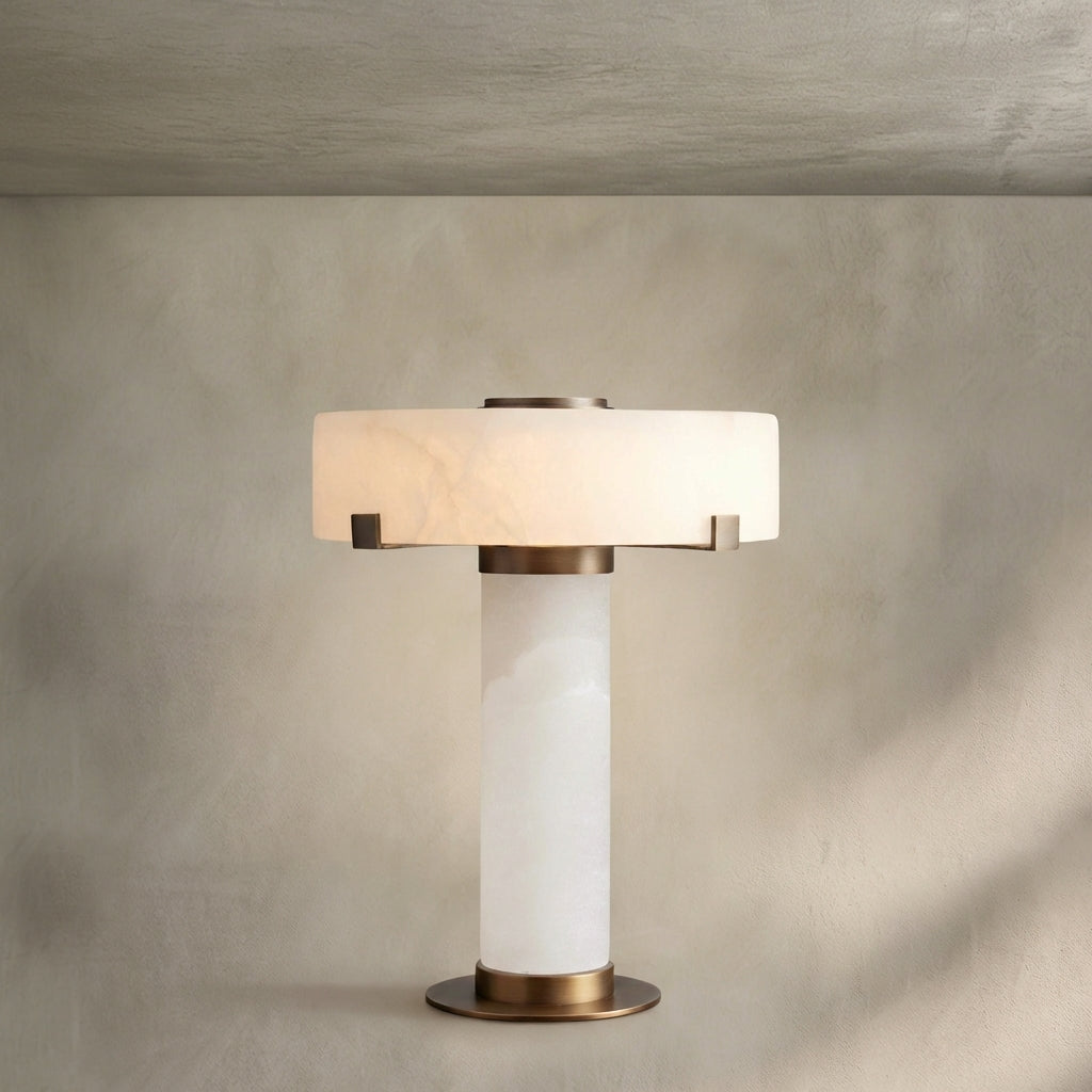 Morylighting Alabaster Stone Accent Table Lamp - Background Shot