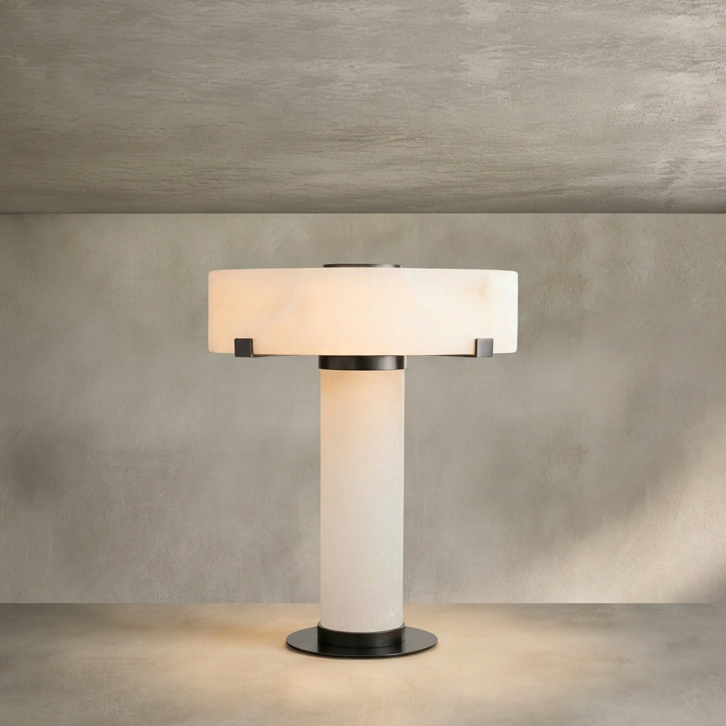 Morylighting Alabaster Stone Accent Table Lamp - Background Shot