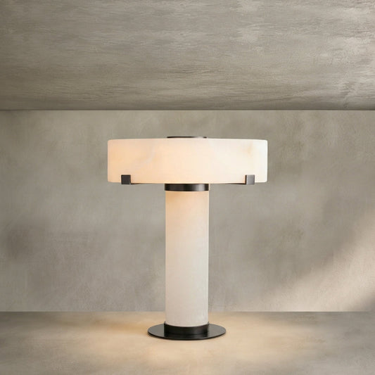 Morylighting Alabaster Stone Accent Table Lamp - Background Shot