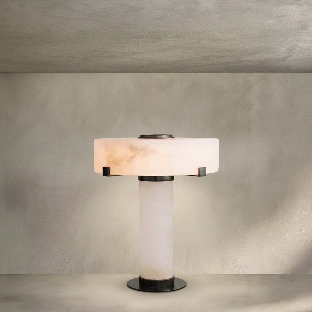 Morylighting Alabaster Stone Accent Table Lamp - Background Shot