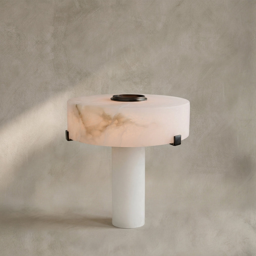 Morylighting Alabaster Stone Accent Table Lamp - Background Shot