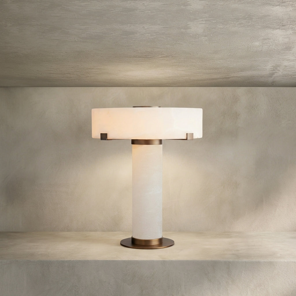 Morylighting Alabaster Stone Accent Table Lamp - Background Shot