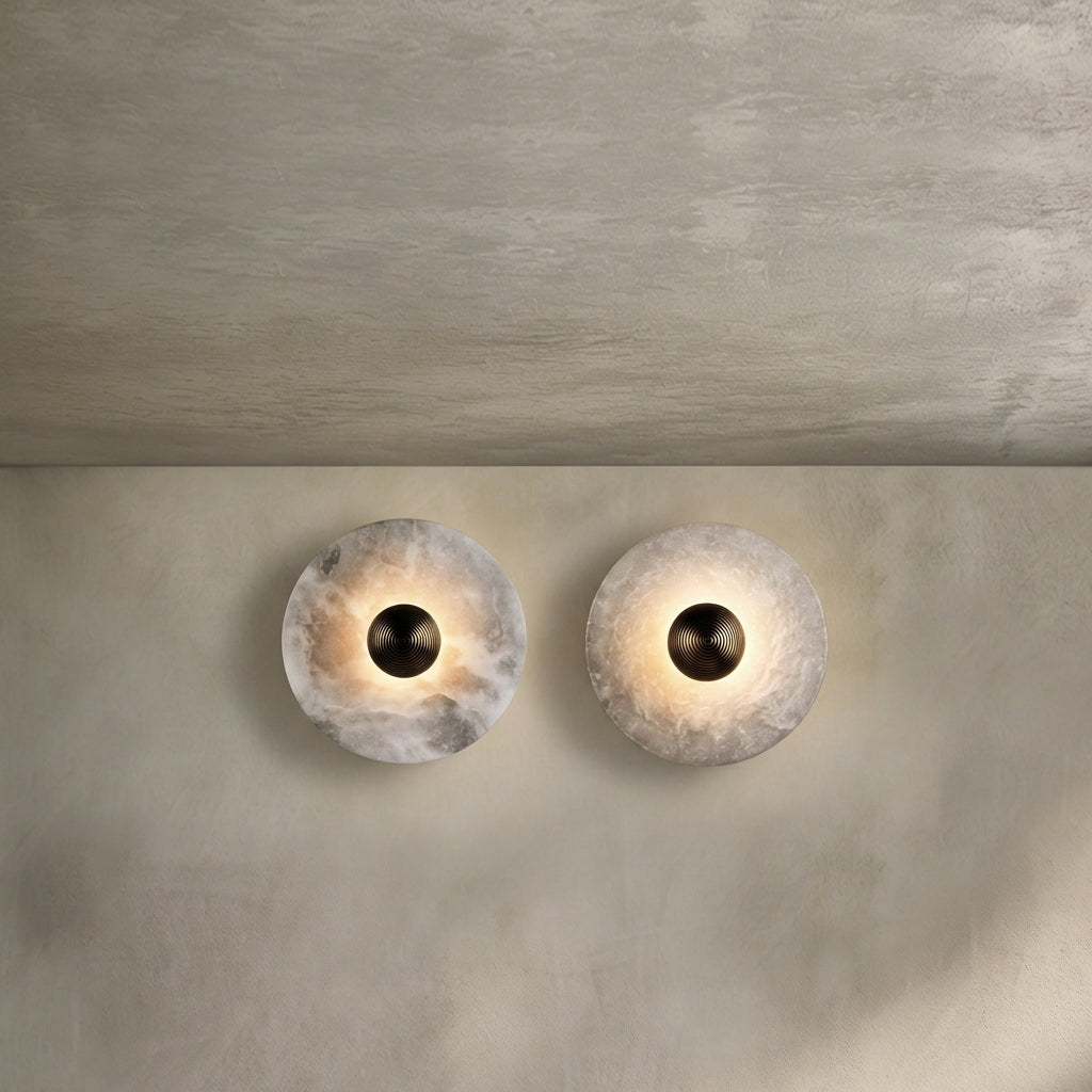 Morylighting Alabaster Horizon Wall Sconce - Background Shot