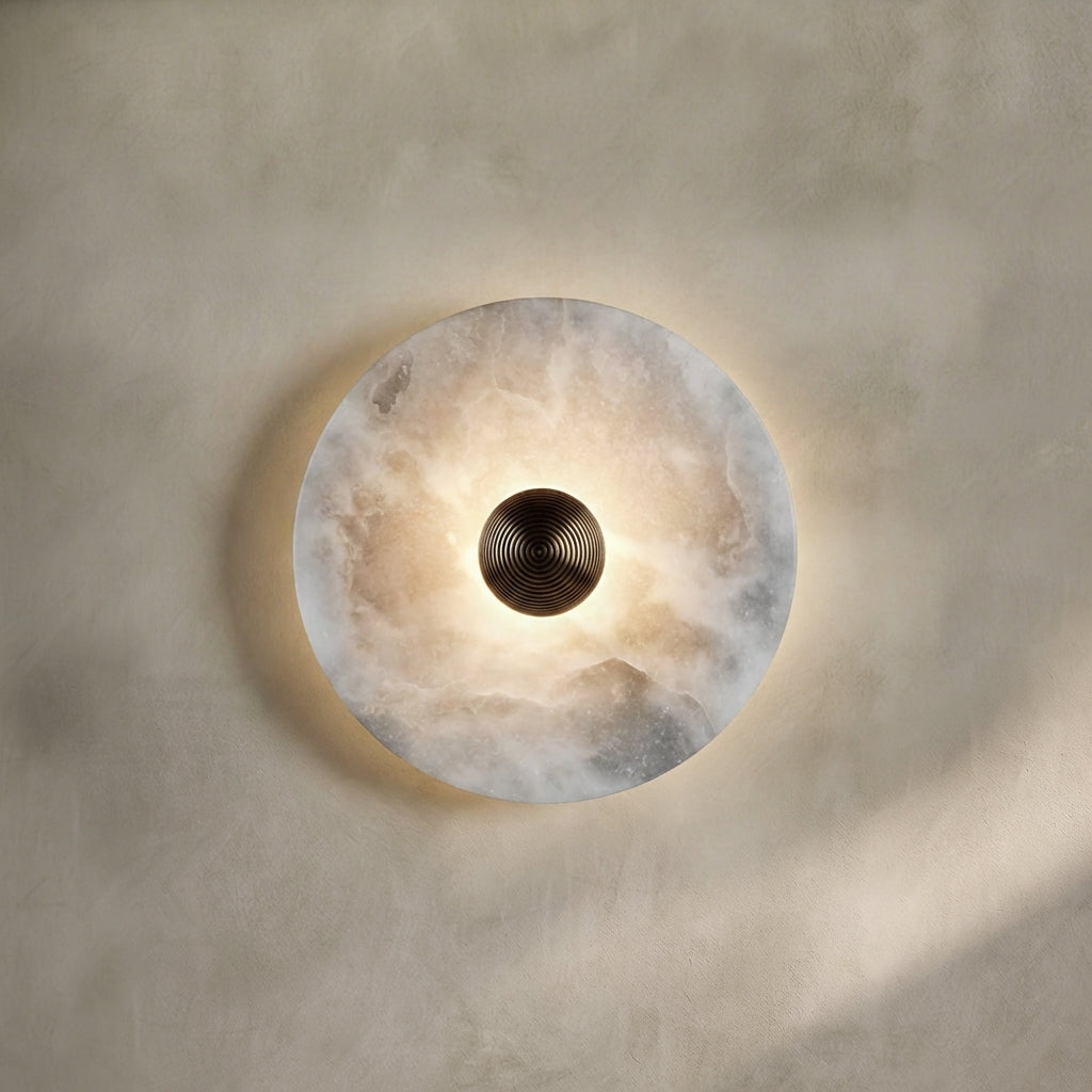 Morylighting Alabaster Horizon Wall Sconce - Background Shot