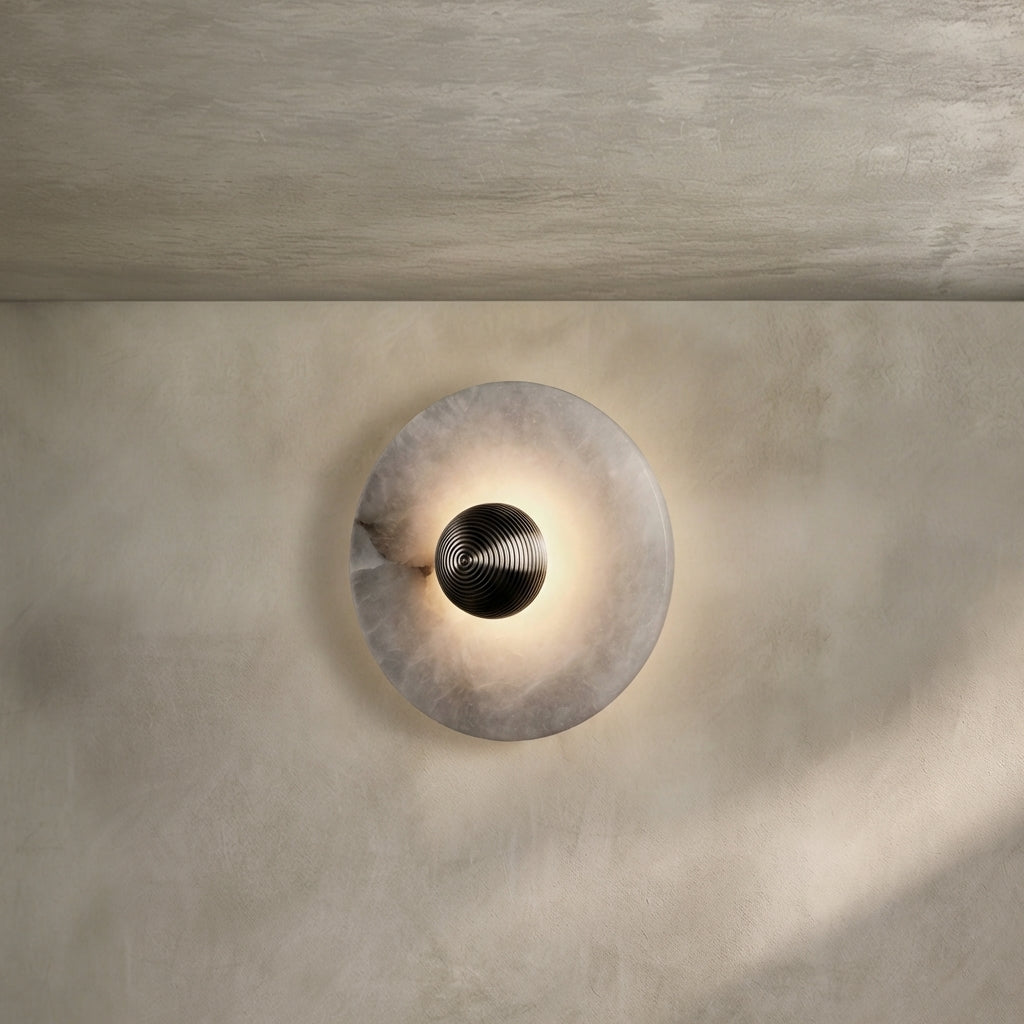 Morylighting Median Alabaster Wall Sconce - Background Shot