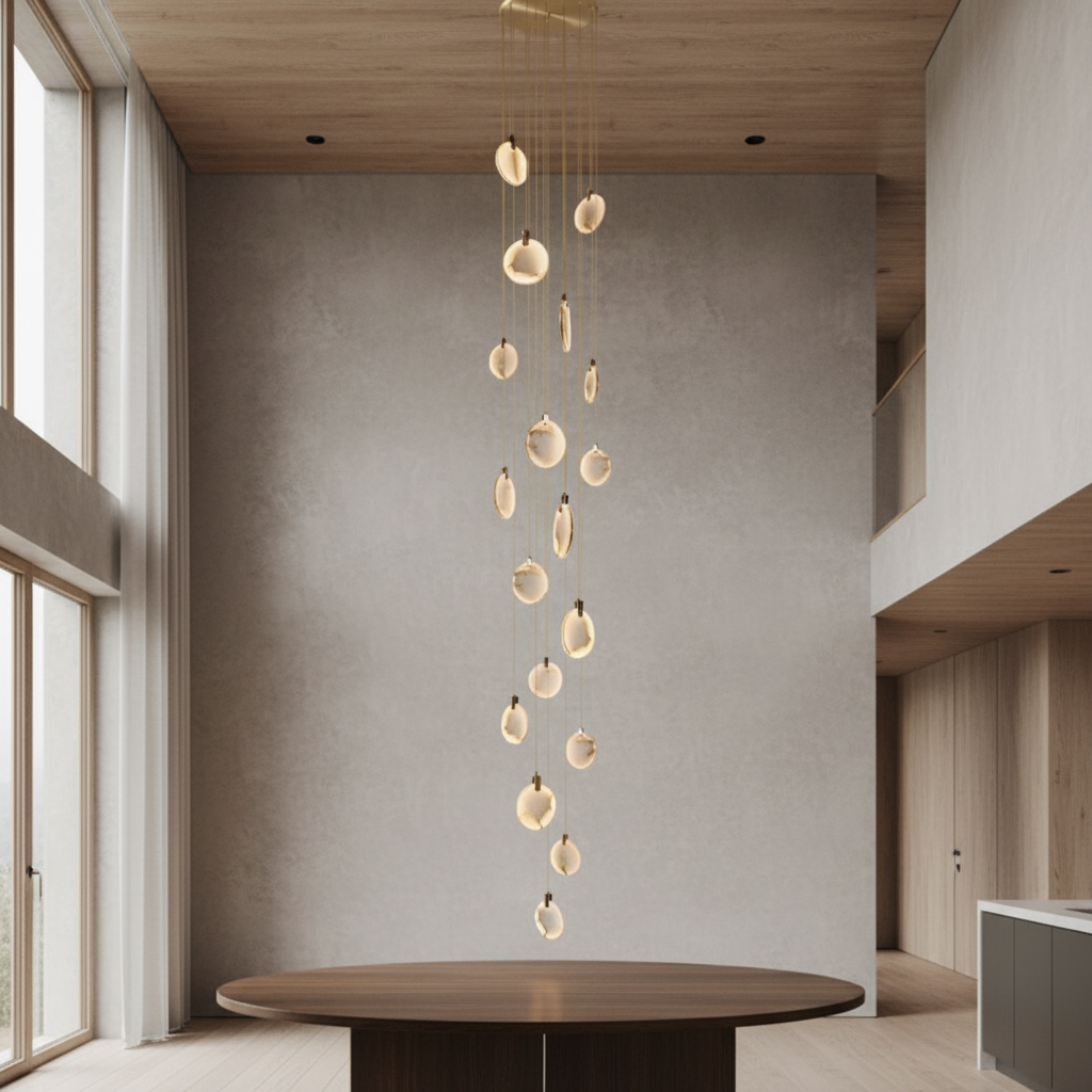 Morylighting Aura Marble Multi-Light Pendant Chandelier - Background Shot