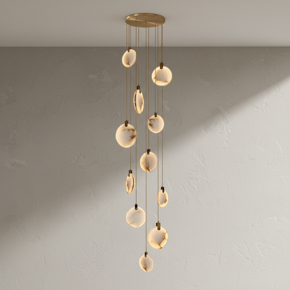 Morylighting Aura Marble Multi-Light Pendant Chandelier - Background Shot