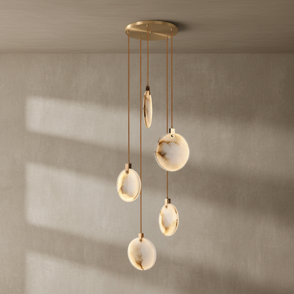 Morylighting Aura Marble Multi-Light Pendant Chandelier - Background Shot