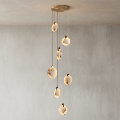 Morylighting Aura Marble Multi-Light Pendant Chandelier - Background Shot