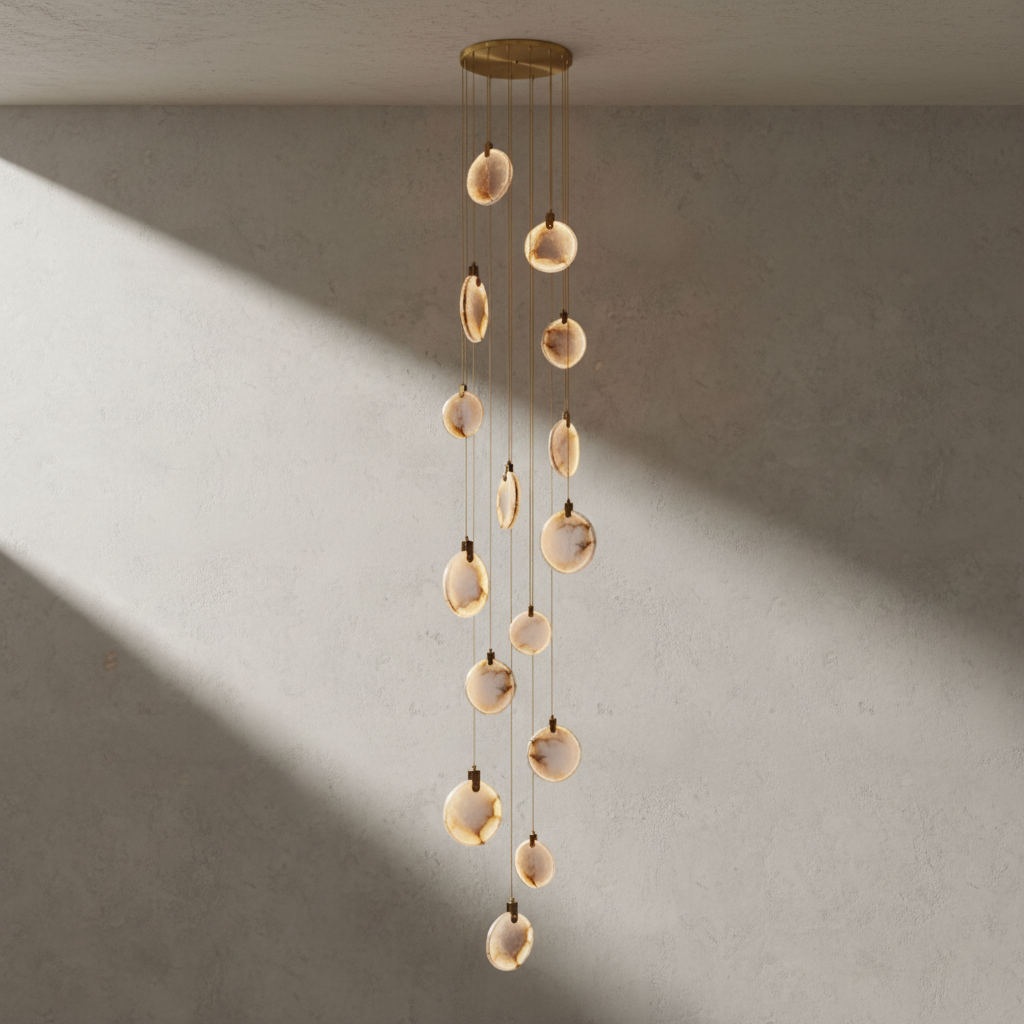 Morylighting Aura Marble Multi-Light Pendant Chandelier - Background Shot