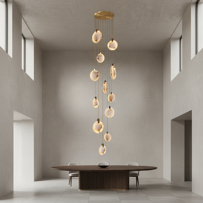 Morylighting Aura Marble Multi-Light Pendant Chandelier - Background Shot
