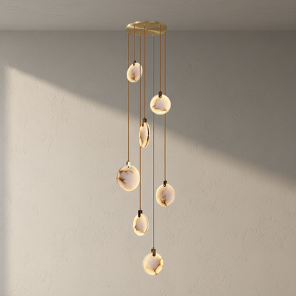 Morylighting Aura Marble Multi-Light Pendant Chandelier - Background Shot