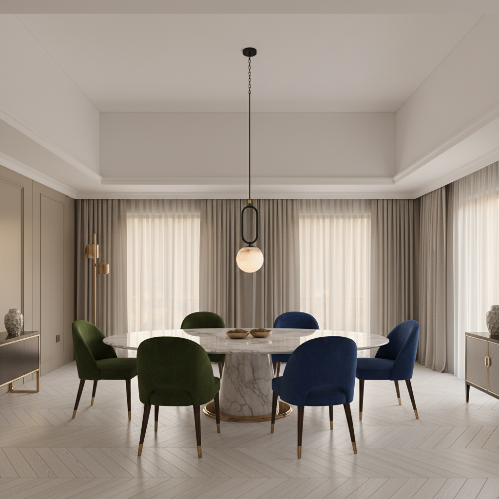 Morylighting Alabaster Orb Modern Pendant Light - luxurious American dining room