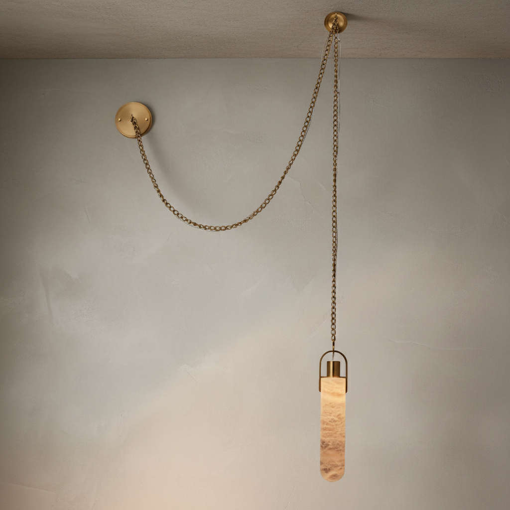 Morylighting Snowflake Alabaster 1-Light Multi-Drop Pendant - Background Shot