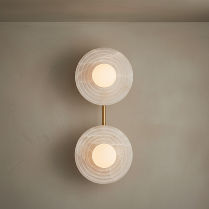 Morylighting Aura Petal Alabaster Wall Sconce - Background Shot