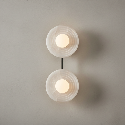 Morylighting Aura Petal Alabaster Wall Sconce - Background Shot