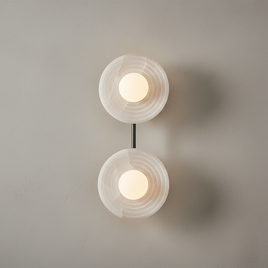 Morylighting Aura Petal Alabaster Wall Sconce - Background Shot
