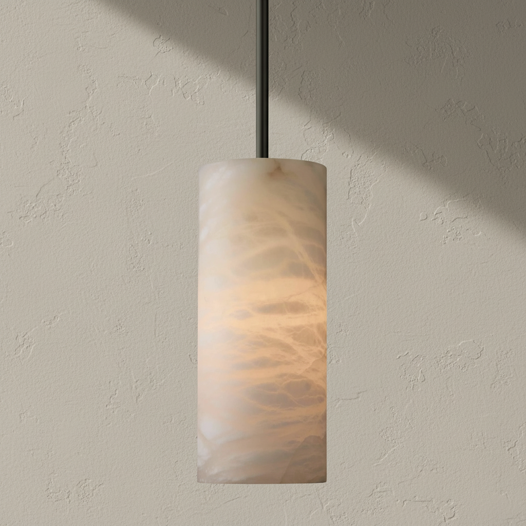 Morylighting Alabaster Cylinder Pendant - Background Shot