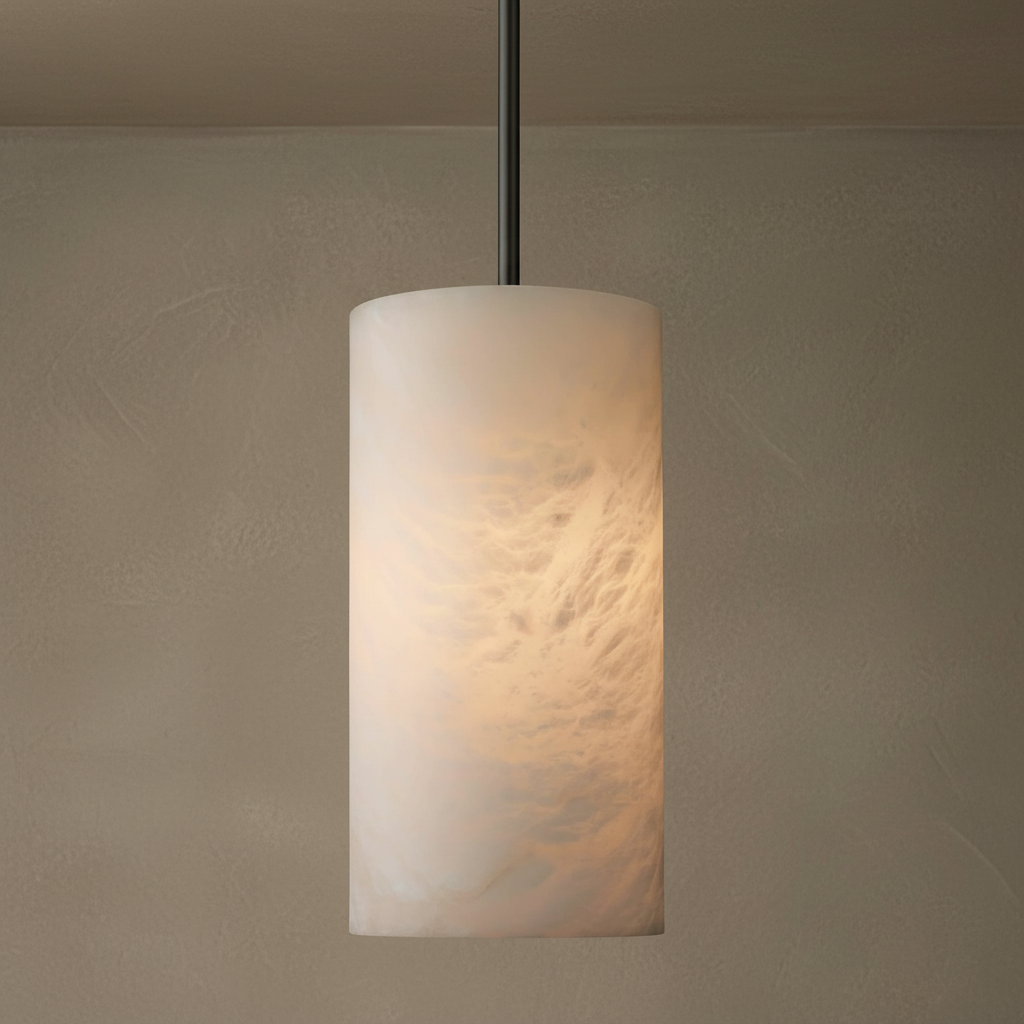 Morylighting Alabaster Cylinder Pendant - Background Shot