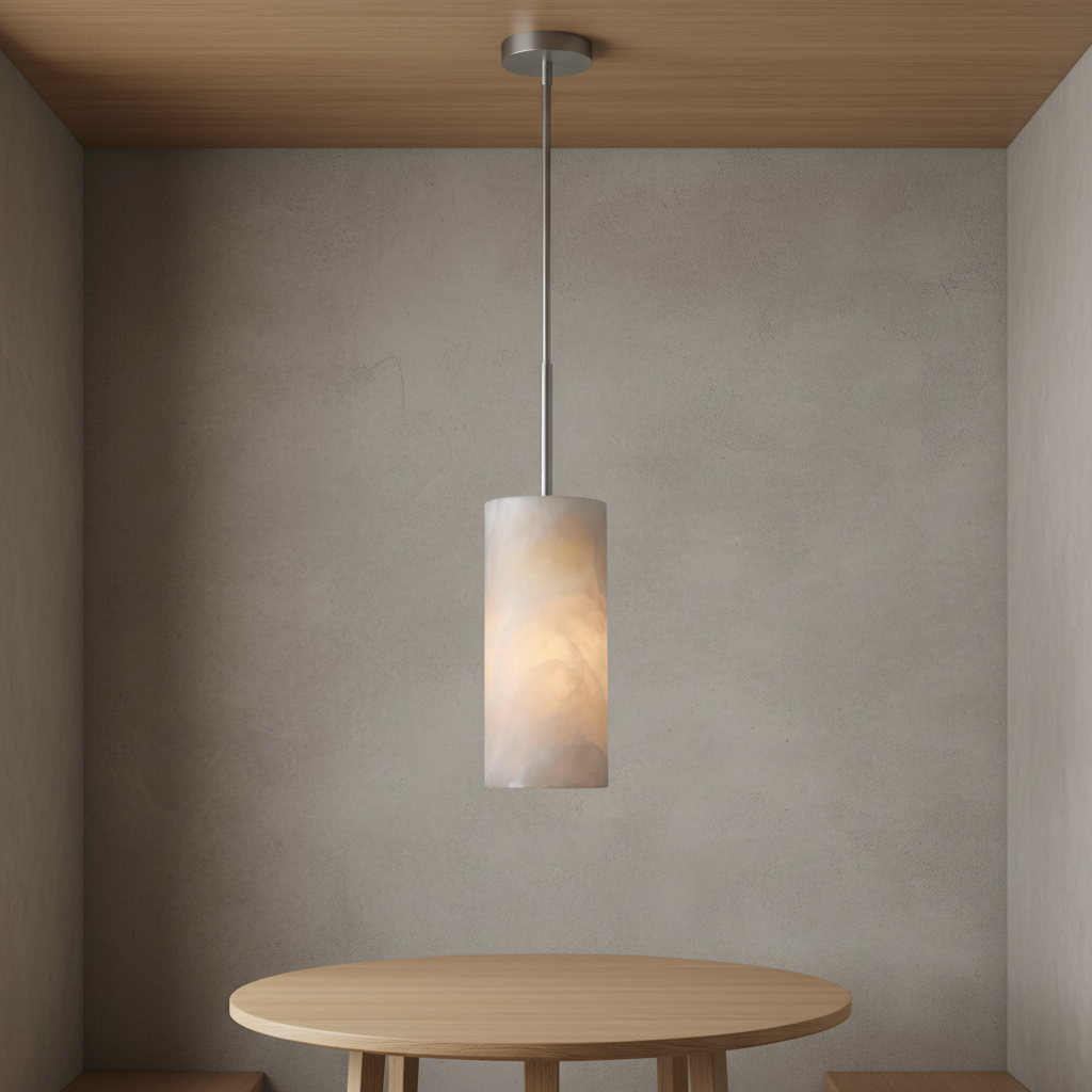 Morylighting Alabaster Cylinder Pendant - Background Shot