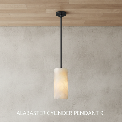 Morylighting Alabaster Cylinder Pendant - Background Shot