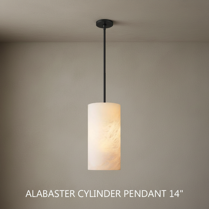Morylighting Alabaster Cylinder Pendant - Background Shot