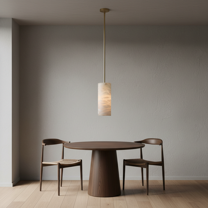 Morylighting Alabaster Cylinder Pendant - Background Shot